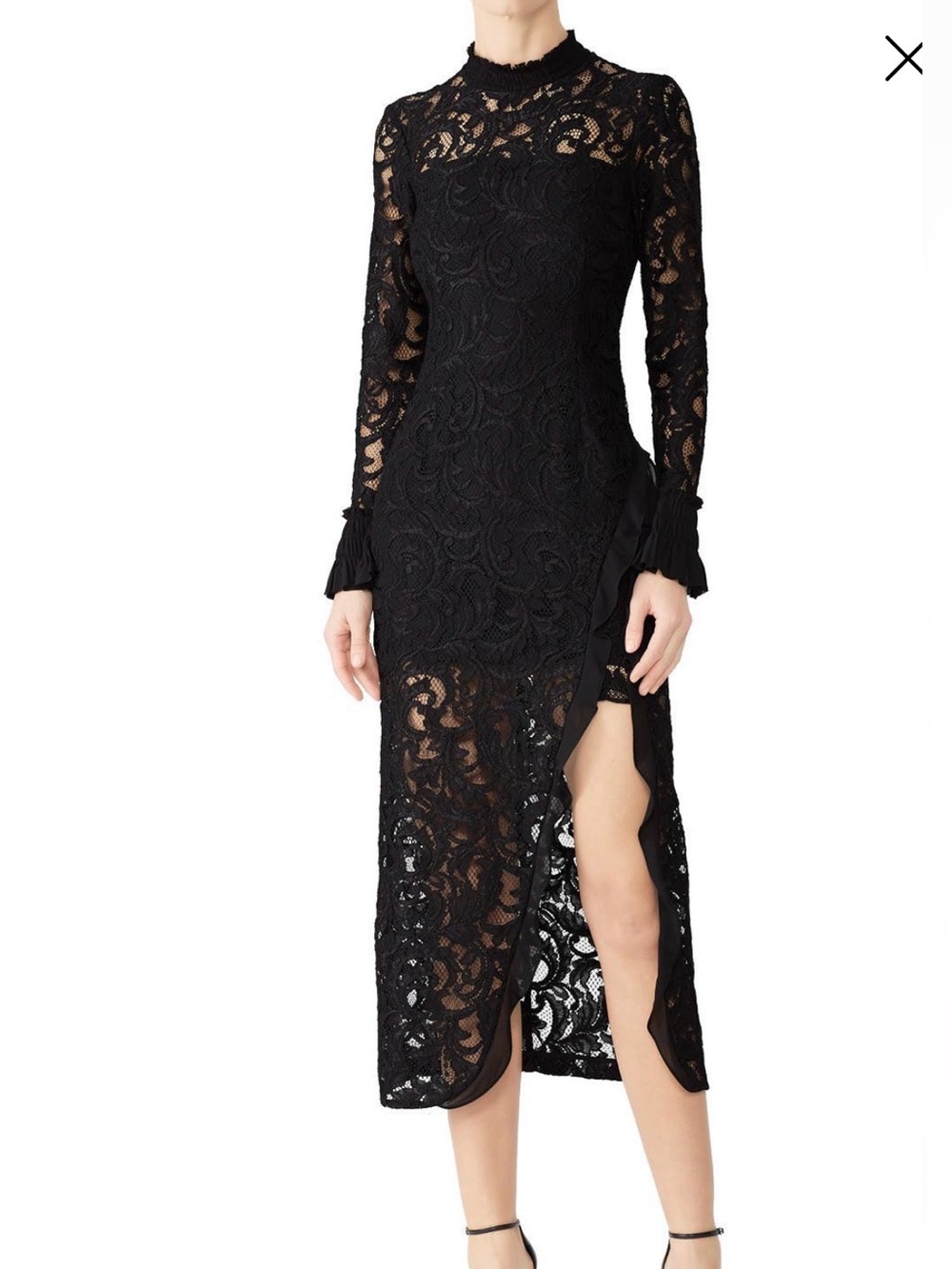 $524 Alexis Black Fala Lace Dress